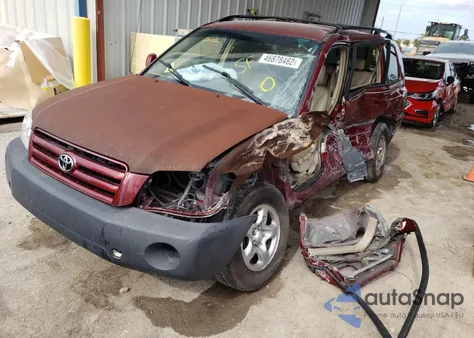 2004 Toyota Highlander из США, поврежденный, VIN JTEGD21A040084148